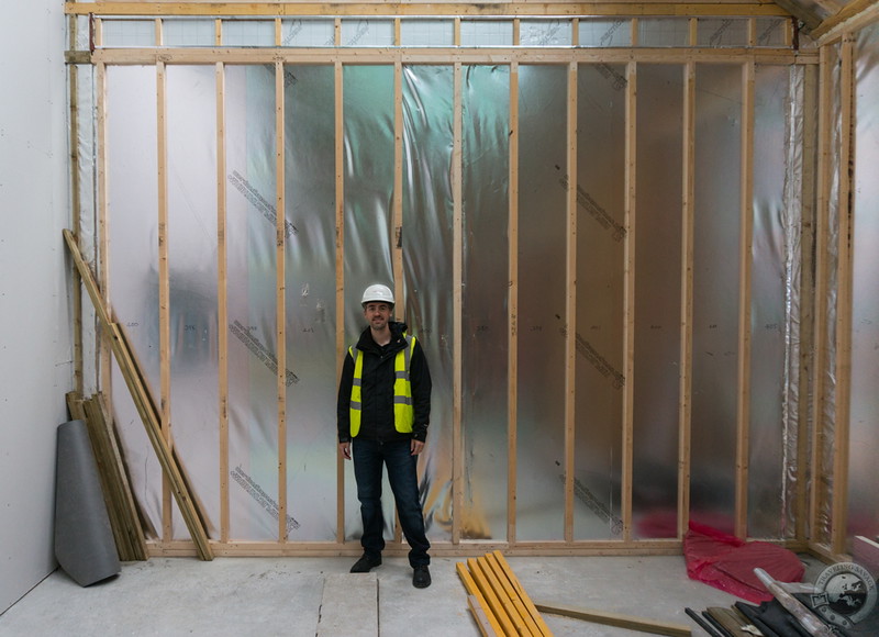 Yours truly in the midst of Orkney Distillery's growth