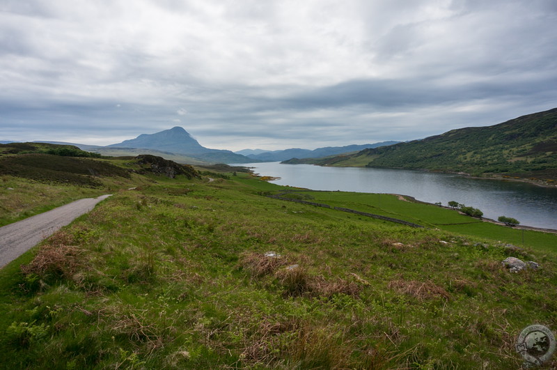 Ben Hope in the valley of Strathmore