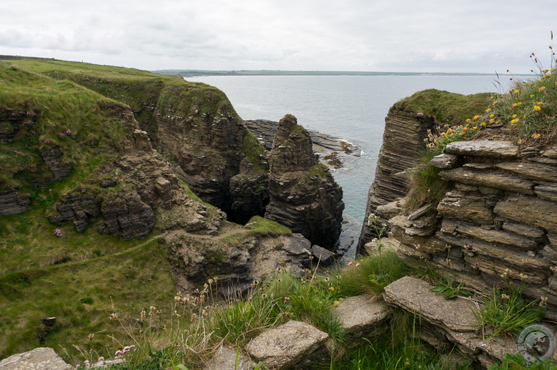 Ruined cliffs beneath Castle Sinclair Girnigoe
