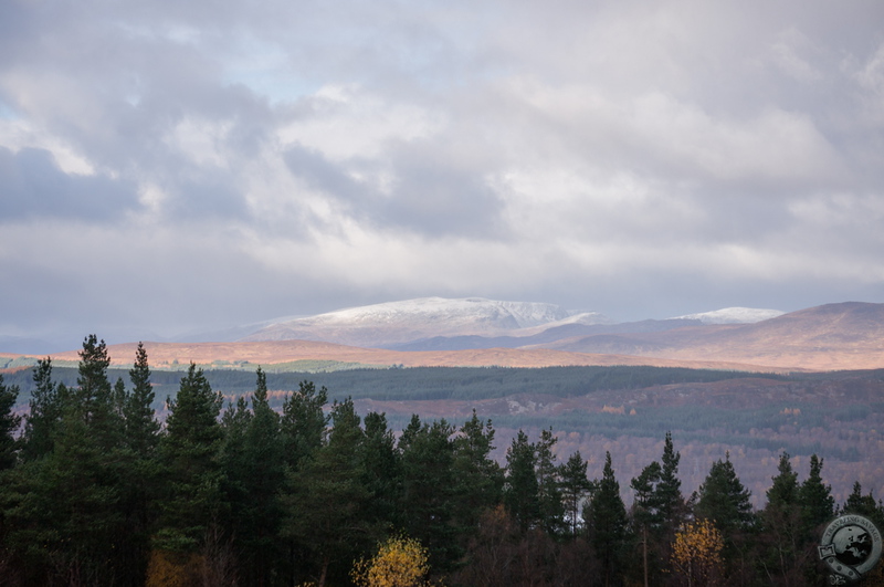 Snow-covered hills beyond Loch Rannoch